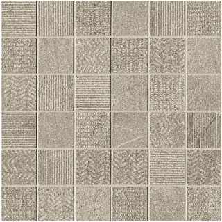 Happy Floors - 2"x2" Nextone Taupe Natural Mix Mosaic Tile (12"x12" Sheet)