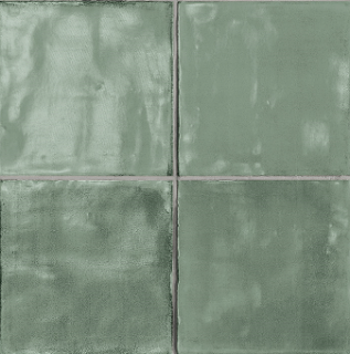 Sartoria - 6"x6" TSquare Mint Tea Glossy Ceramic Wall Tile TTTSW06G