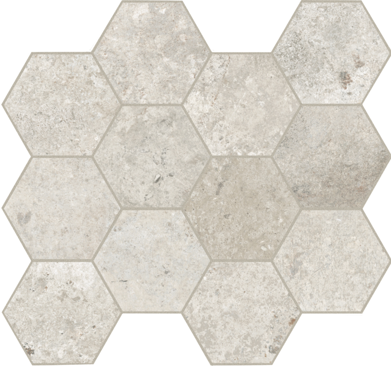 Unicom Starker - Debris Flint Hexagon Mosaic Tile