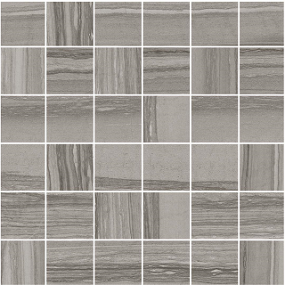 Happy Floors - 2"x2" Silver Dark Mosaic Tile (12"x12" Sheet)
