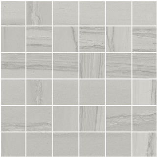 Happy Floors - 2"x2" Silver Grey Mosaic Tile (12"x12" Sheet)