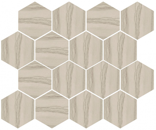 Happy Floors - Silver Taupe Hexagon Mosaic Tile (12"x14" Sheet)