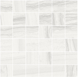 Happy Floors - 2"x2" Silver White Mosaic Tile (12"x12" Sheet)