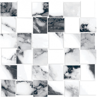 Happy Floors - Crash BLANCO Natural Basketweave Mosaic Tile (Matte Finish - 12"x12" Sheet)