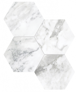 Anatolia - 6" La Marca Arabescato Polished Hexagon Mosaic Tile