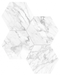 Anatolia - 6" La Marca Statuarietto Polished Hexagon Mosaic Tile