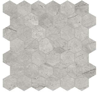 Anatolia - 2" La Marca Paradiso Argento Polished Hexagon Porcelain Mosaic Tile