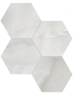 Anatolia - 6" La Marca Onyx Nuvolato Polished Porcelain Hexagon Mosaic Tile