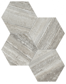 Anatolia - 6" La Marca Travertino Instrata Polished Porcelain Hexagon Mosaic Tile