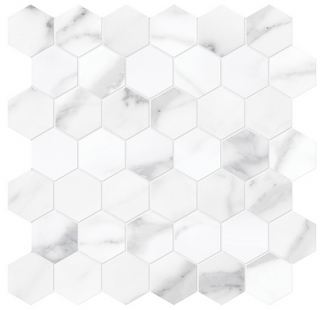 Anatolia - 2" La Marca Statuario Nuovo Polished Porcelain Hexagon Mosaic Tile