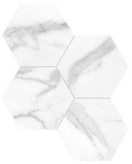 Anatolia - 6" La Marca Statuario Nuovo Polished Porcelain Hexagon Mosaic Tile