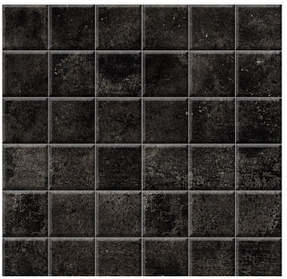 Iris - 2"x2" Brooklyn Cemento Black Honed Mosaic Tile