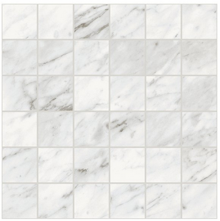 Atlas Concorde - 2"x2" Trilogy Carrara Classic Porcelain Mosaic Tile (11-3/4"x11-3/4" Sheet)