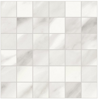 Atlas Concorde - 2"x2" Trilogy Volakas Royal Porcelain Mosaic Tile (11-3/4"x11-3/4" Sheet)