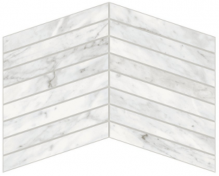 Atlas Concorde - Trilogy Carrara Classic Chevron Mosaic Tile (14-1/8"x9-7/8" Sheet)