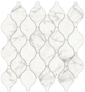 Atlas Concorde - Trilogy Calacatta Arabesque Mosaic Tile (13"x12-5/8" Sheet)