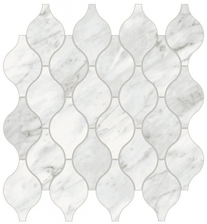 Atlas Concorde - Trilogy Carrara Classic Arabesque Mosaic Tile (13"x12-5/8" Sheet)