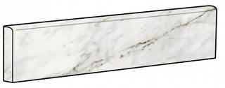 Atlas Concorde - 3"x24" Trilogy Carrara Classic Bullnose Tile (10 pack)