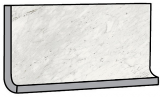 Atlas Concorde - 6"x12" Trilogy Cararra Classic Cove Base Tile (20 pack)