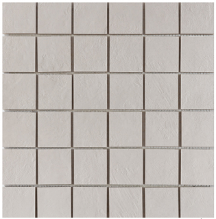 Happy Floors - 2"x2" Newton White Natural Porcelain Mosaic Tile (12"x12" Sheet)