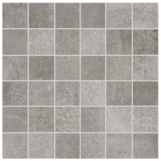 Anatolia - 2"x2" Industria Chromium Porcelain Mosaic Tile (Matte Finish - 11.8"x11.8" Sheet)