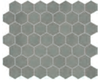 Marazzi - 1-1/2"x1-1/2" Moroccan Concrete Gray Porcelain Hexagon Mosaic Tile MC52