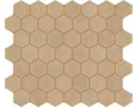Marazzi - 1-1/2"x1-1/2" Moroccan Concrete Ochre Porcelain Hexagon Mosaic Tile MC55