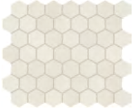 Marazzi - 1-1/2"x1-1/2" Moroccan Concrete Off White Porcelain Hexagon Mosaic Tile MC50
