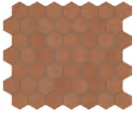 Marazzi - 1-1/2"x1-1/2" Moroccan Concrete Terra Cotta Porcelain Hexagon Mosaic Tile MC56