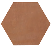 Marazzi - 8"x8" Moroccan Concrete Terra Cotta Porcelain Hexagon Tile MC56