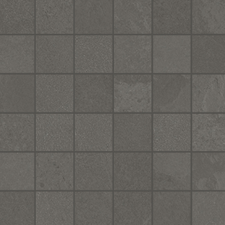 Unicom Starker - 2"x2" Brazilian Slate Elephant Grey Porcelain Mosaic Tile (Matte Finish - 11-3/4"x11-3/4" Sheet)