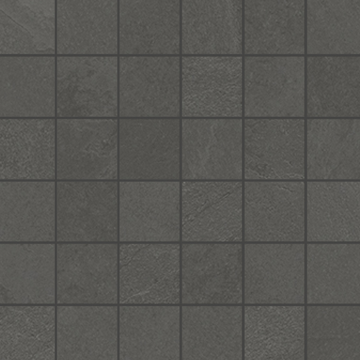 Unicom Starker - 2"x2" Brazilian Slate Pencil Grey Porcelain Mosaic Tile (Matte Finish - 11-3/4"x11-3/4" Sheet)