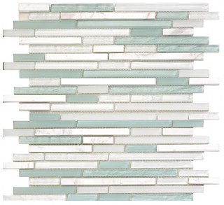 Project Deco SoBe Aqua Sticks Mosaic Tile (11.8"x11.8" Sheet)