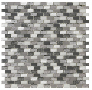 Project Deco SoBe Dusk Mini-Brick Mosaic Tile (11.3"x11.4" Sheet)