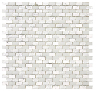 Project Deco SoBe Ice Mini-Brick Mosaic Tile (11.3"x11.4" Sheet)