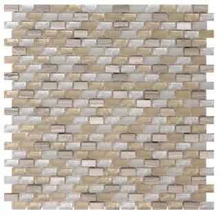 Project Deco SoBe Sand Mini-Brick Mosaic Tile (11.3"x11.4" Sheet)