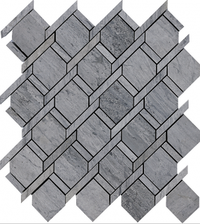 Project Deco Natural Stone Wooden Silver Rope Mosaic Tile (12.1"x11" Sheet - Matte Finish)