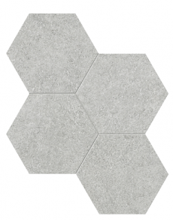 Anatolia - Mjork 6" Ash Porcelain Hexagon Mosaic Tile (Matte Finish)