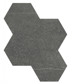 Anatolia - Mjork 6" Carbon Porcelain Hexagon Mosaic Tile (Matte Finish)