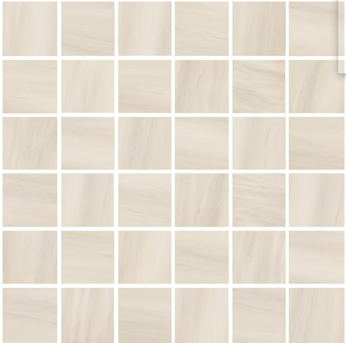 Happy Floors - 2"x2" Dolomite Beige Polished Porcelain Mosaic Tile (12"x12" Sheet)