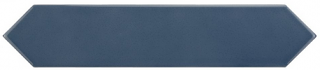 Equipe - 2"x10" Arrow Blue Velvet Glossy Ceramic Wall Tile