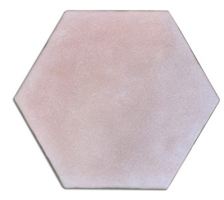 Novalinea - 6"x7" SOLID PINK Matte Hexagon Porcelain Tile