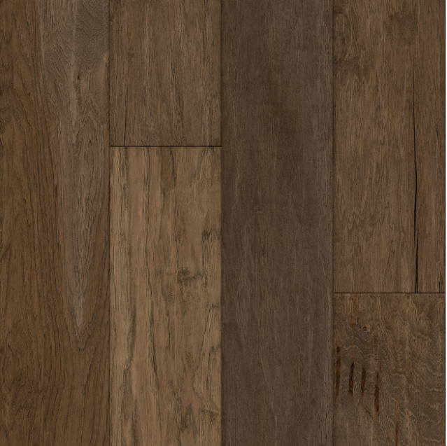 Hartco - American Scrape 3/8"x6-1/2" Hudson Valley Hickory Engineered Hardwood Flooring w/ Densitek