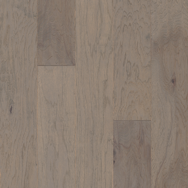 Hartco - American Scrape 3/8"x5" Grey Wolf Hickory Engineered Hardwood Flooring w/ Densitek