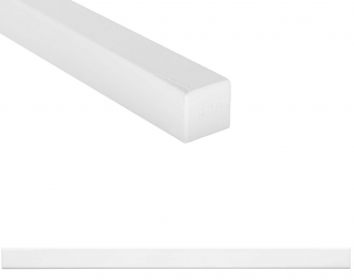 Questech - 1/2"x12" Linear Bright White Polished Cast Stone Pencil Liner