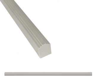 Questech - 1/2"x12" Cornice Gray Polished Cast Stone Pencil Liner