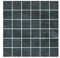 Gazzini - 2"x2" Move Black Porcelain Mosaic Tile (12"x12" Sheet)