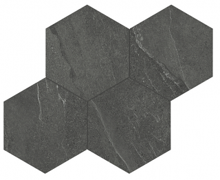 Anatolia - 6" Nord Carbon Porcelain Hexagon Mosaic Tile (Matte Finish)