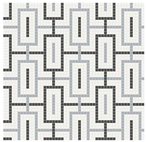 Anatolia - Soho Dawn Blend Chain Pattern Glazed Porcelain Mosaic Tile (Matte Finish)