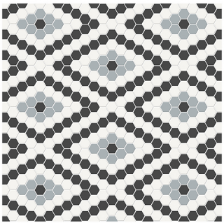 Anatolia - Soho Dawn Blend Diamond Pattern Glazed Porcelain Mosaic Tile (Matte Finish)